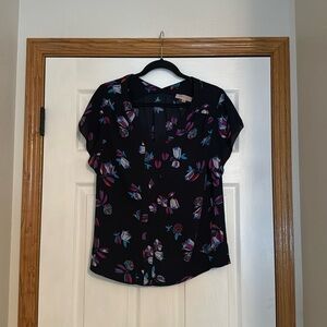Philosophy Blue Floral Blouse Size Medium